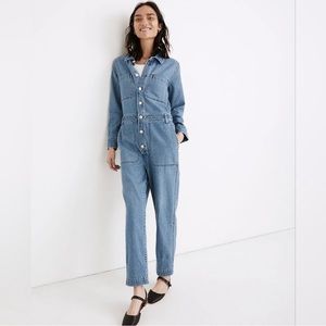 [Like New] Madewell PETITE Denim Relaxed Coverall Jumpsuit
